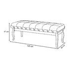 Banco Recamier Decorativo 2 Lugares 120cm Italy M19 Bege/imbu