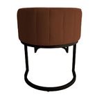 Banco Recamier Estofado Luana Base Preta Veludo Terracota - M