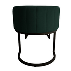 Banco Recamier Estofado Luana Base Preta Veludo Verde - Monta