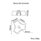 Banco Resina Modular Central Elo Verde Tramontina