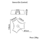 Banco Resina Modular Central Elo Verde Tramontina