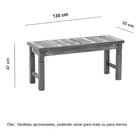 Banco Ripado 1 3m Madeira Maciça Natural