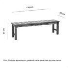 Banco Ripado 1 5m Madeira Maciça Natural