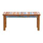 Banco Ripado 1m Madeira Maciça Pátina