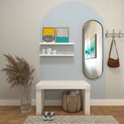 Banco Ripado 80 Para Hall De Entrada Ou Recepção Branco