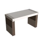 Banco Ripado 80 Para Hall De Entrada Ou Recepção Branco/ameix