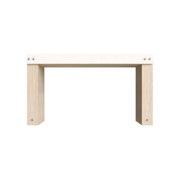 Banco Ripado 80 Para Hall De Entrada Ou Recepção Branco/geneve