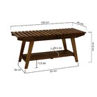 Banco/sapateira 1 Prateleira Summer 100cm Madeira Imbuia Maci