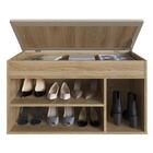 Banco Sapateira Baú Sp080 Madeira Oak - Completa Móveis