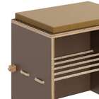 Banco Sapateira Com Cordel De Sisal - Marrom