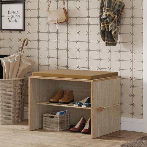 Banco Sapateira Com Cordel De Sisal - Natural