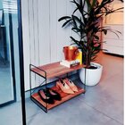 Banco Sapateira Em Aço E Mdf Ds-artefatos Madeirado