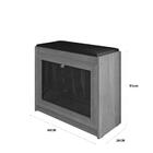 Banco Sapateira Harmonia Madeira Acento Almofadado Corino