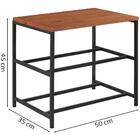 Banco Sapateira Industrial Em Aço F84 Pinus Dmobiliario