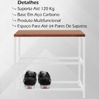 Banco Sapateira Industrial Em Aço F84 Pinus Dmobiliario