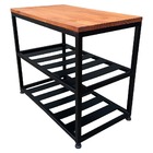 Banco Sapateira Industrial Organizadora Com Chapas De Ferro E