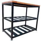 Banco Sapateira Industrial Organizadora Com Chapas De Ferro E