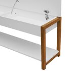 Banco Sapateira Life Com Baú E Prateleira Branco/amêndoa