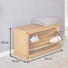 Banco Sapateira Madeira 6 Pares 1 Porta Basculante Tequila