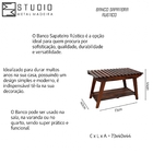 Banco Sapateira Madeira Rústico Natural