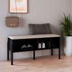 Banco Sapateira Oslo Nero E Preto