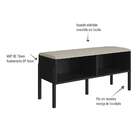 Banco Sapateira Oslo Nero E Preto