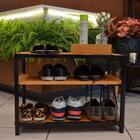 Banco Sapateira Para Porta De Casa Em Ferro E Madeira Para Or