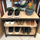 Banco Sapateira Para Porta De Casa Em Ferro E Mdf Para Organi