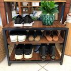 Banco Sapateira Para Porta De Casa Em Ferro E Mdf Para Organi