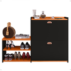 Banco Sapateira Vertical Milano 2 Gaveta Prateleira Porta Cal