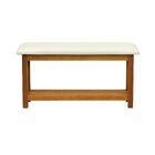 Banco Sapateira Viena Madeira Maciça Assento Estofado Corano