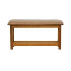 Banco Sapateira Viena Madeira Maciça Assento Estofado Corano