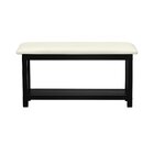 Banco Sapateira Viena Madeira Maciça Assento Estofado Corano