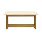 Banco Sapateira Viena Madeira Maciça Assento Estofado Corano