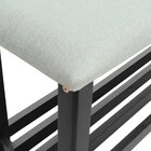 Banco Sapateira Viena Madeira Maciça Assento Estofado Preto/b