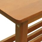 Banco Sapateira Viena Madeira Maciça Assento Madeira Amendoa