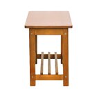 Banco Sapateira Viena Madeira Maciça Assento Madeira Amendoa