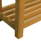 Banco Sapateira Viena Madeira Maciça Assento Madeira Natural/