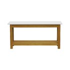 Banco Sapateira Viena Madeira Maciça Assento Madeira Natural/