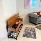 Banco Shoes Sapateira Baú Hall Frente Cama Mad Jac Pto 1,50m