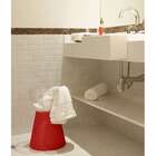 Banco Sili Policarbonato Cristal E Vermelho