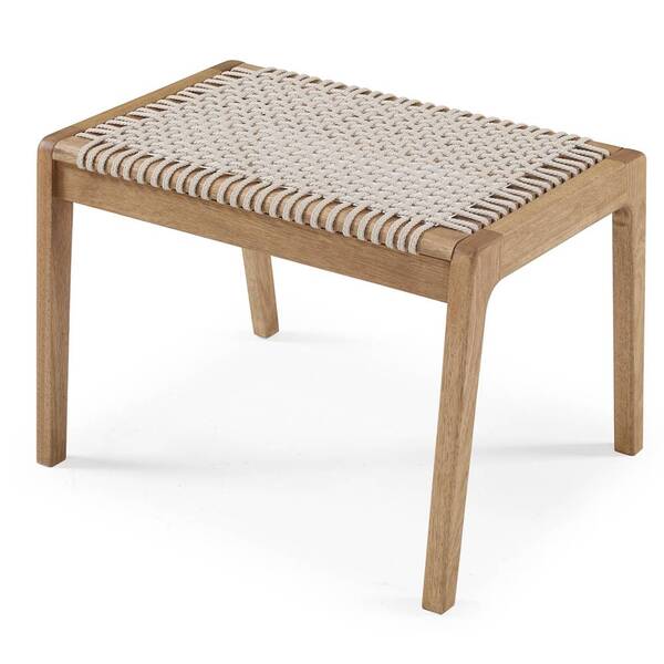 Banco Sintra Corda Areia Acabamento Stain Jatobá 62cm - 67287