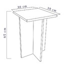 Banco Tampo Quadrado 65 Cm Trovarelli Branco