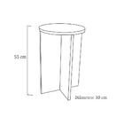 Banco Tampo Redondo 55 Cm Madeirado Em Mdf