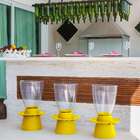 Banco Tin Policarbonato Cristal E Amarelo I'm In