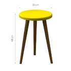 Banco Toka Castanho E Amarelo