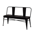 Banco Tolix Iron Assento PU Preto