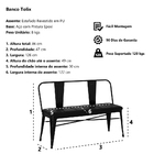 Banco Tolix Iron Assento PU Preto