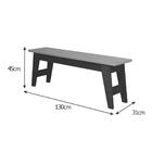 Banco Turquia 130 Cm - Chumbo/natural