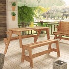 Banco Vira Mesa De Madeira Eucalipto De 1,80 M De Comprimento